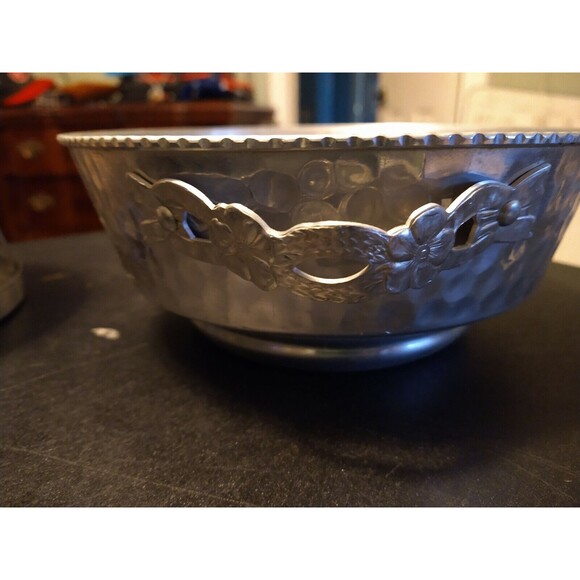 Vintage Nasco Italy 3 Pc Hammered Aluminum Casserole Dish / Cooking piece/ Cover - Picture 6 of 12